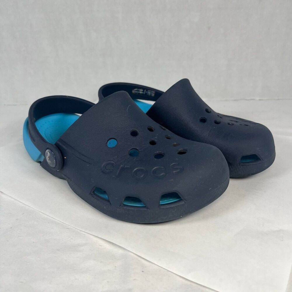Crocs Electro Clogs Casual Comfort Shoes Blue Youth Boys 12 - Picture 7 of 7